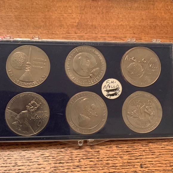 NASA Other - NASA Apollo 7, 8, 9, 10, 11 program commemorative coin set of 6 silver nickel